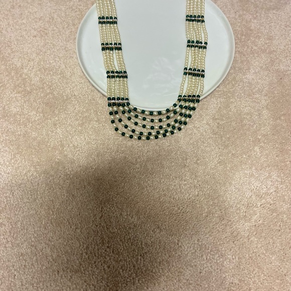 Lovely Gold Plated Pearl Layer Necklace - Picture 2 of 3